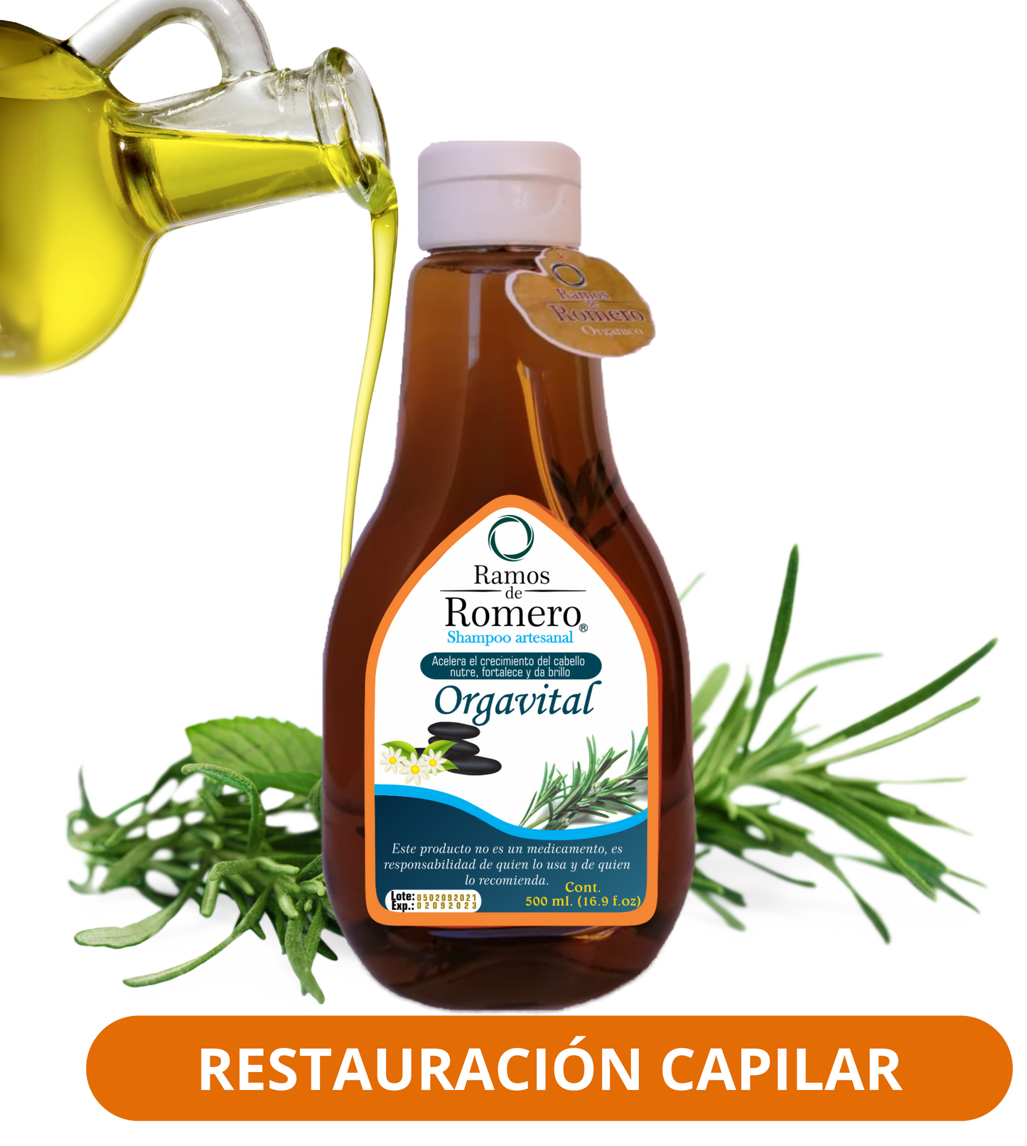 Shampoo Orgavital. Restauración Capilar