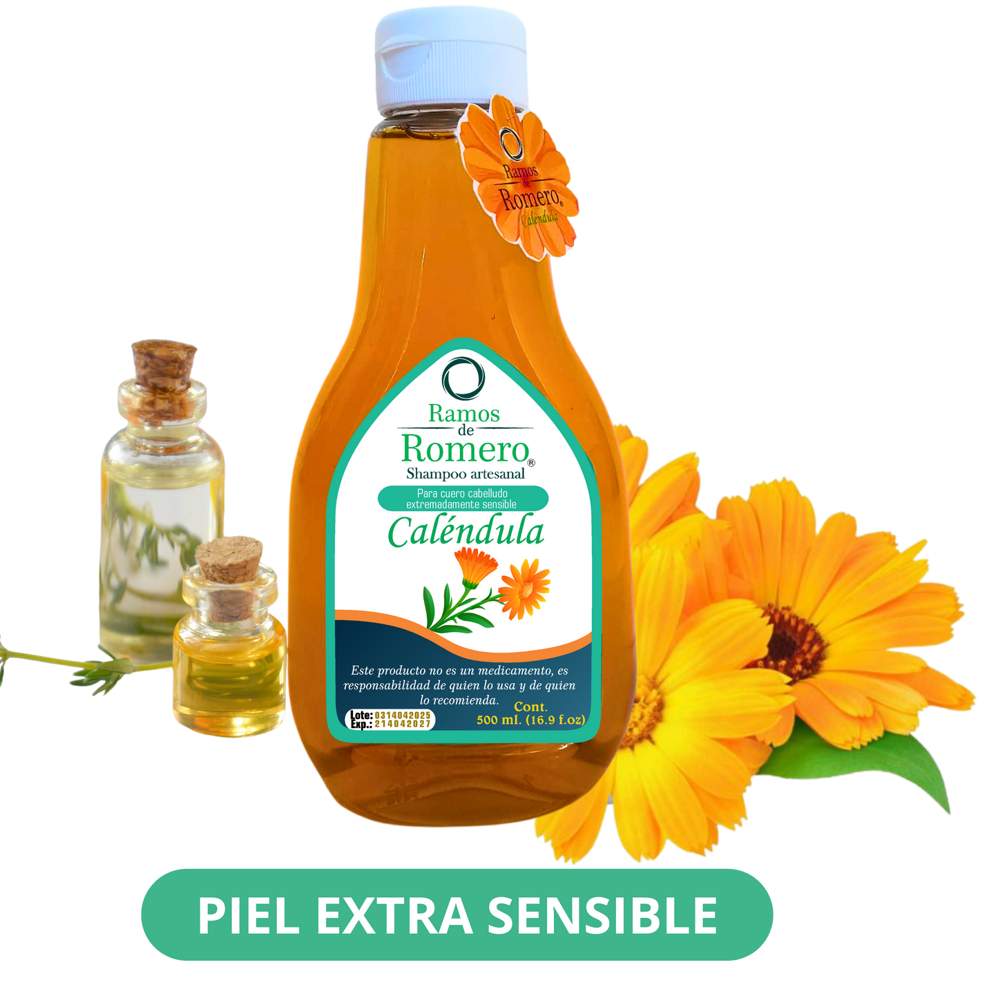 Shampoo de Caléndula. Piel extra sensible